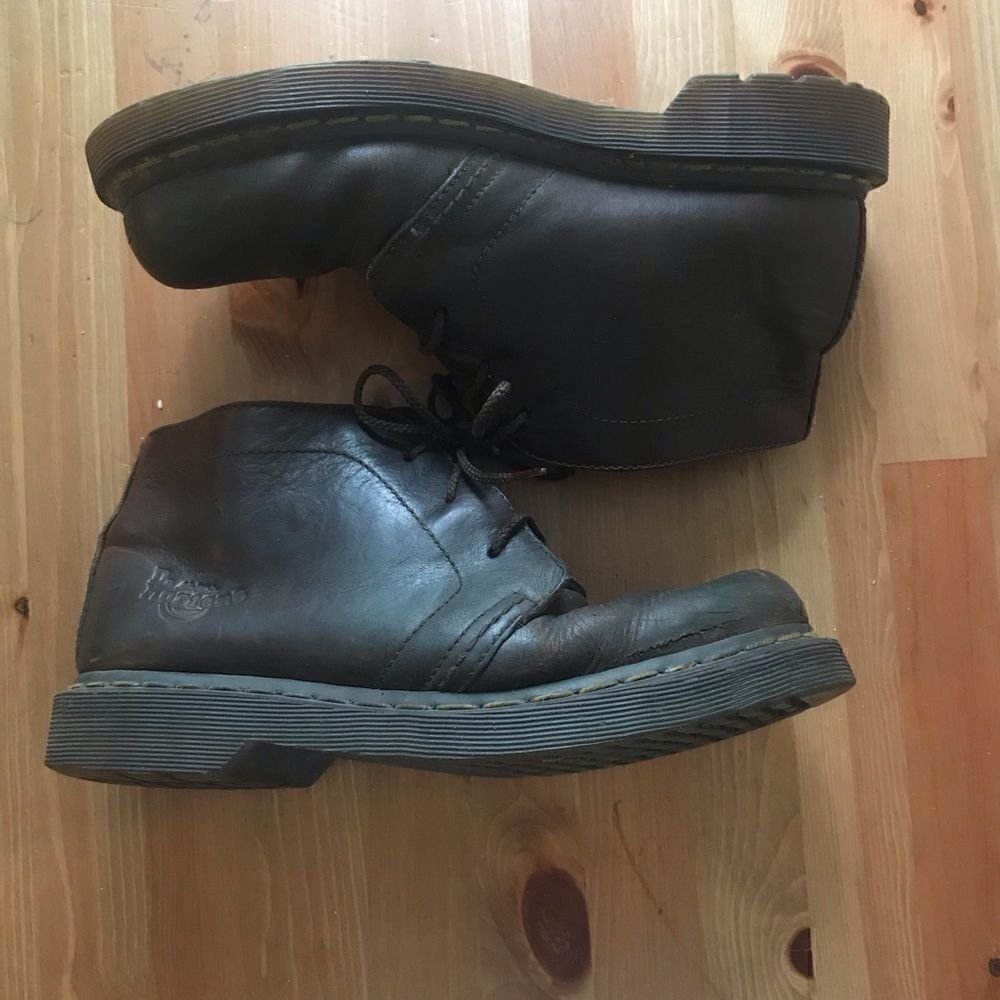 Dr Martens brown leather ankle boots